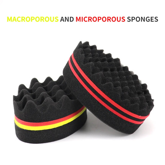 New Oval Double-Side Magic twist hair brush sponge,Sponge Brush for Natural,afro coil wave dread sponge brushes