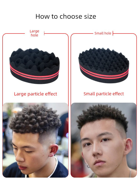 Black Hot Sponge Care Tool Comb Hair Shovel Curly Hair Rub Head Wipe Hair Barber Shop Supplies Small Particles