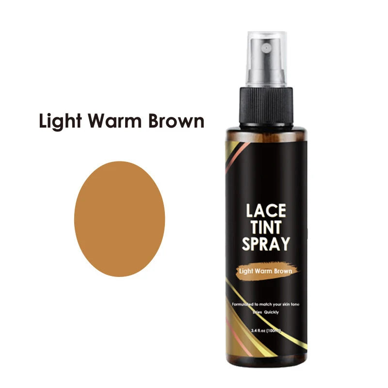 Lace Tint Spray For Lace Wigs 4colors Lace Tint Mousse Lace Tint Spray Dye ColorS For Closures, Wigs And Closure Front 100Ml