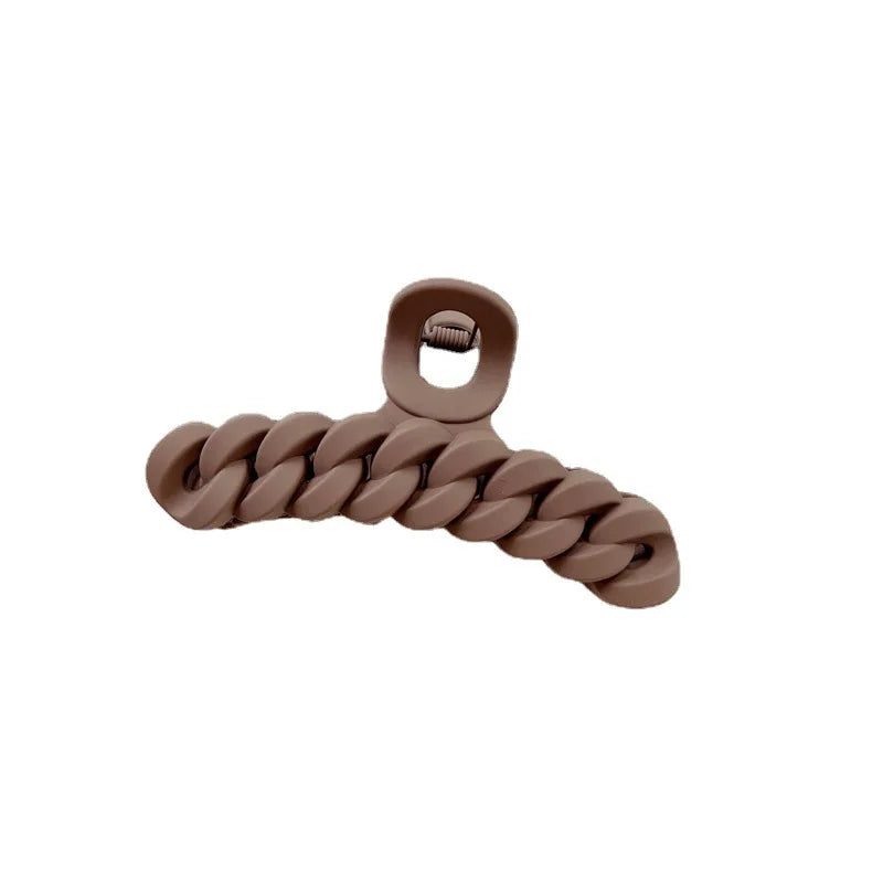 Vintage Chain Hair Claw Grab Clip Acrylic Large Hair Claw Hairpin Geometric Barrettes Crab Girl Headwear Hair Accessories