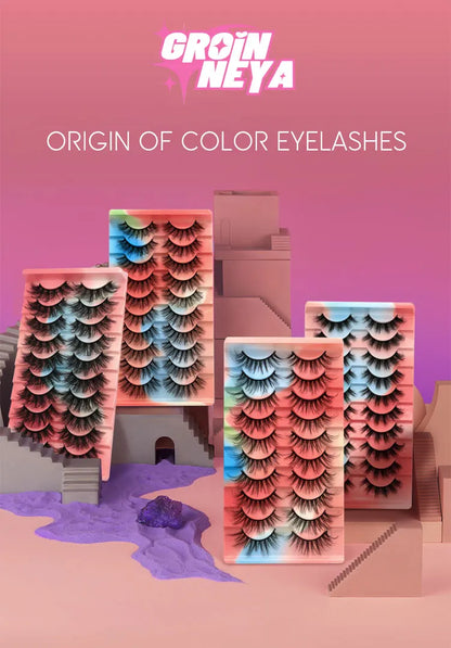 Lashes 5/10 Pairs 3D Mink Lashes Fluffy Soft Wispy Volume Natural long E-girls False Eyelashes Eye Lashes Reusable lashes Makeup