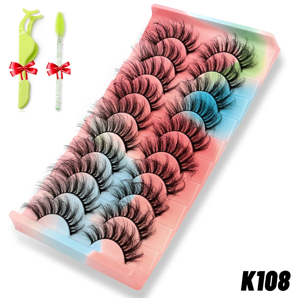 Lashes 5/10 Pairs 3D Mink Lashes Fluffy Soft Wispy Volume Natural long E-girls False Eyelashes Eye Lashes Reusable lashes Makeup