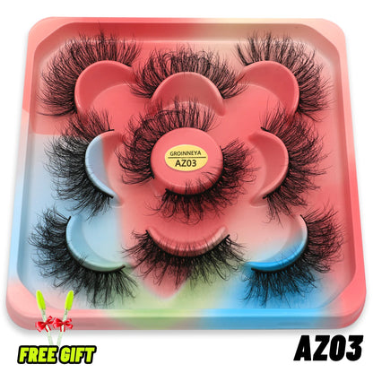 Lashes 5/10 Pairs 3D Mink Lashes Fluffy Soft Wispy Volume Natural long E-girls False Eyelashes Eye Lashes Reusable lashes Makeup