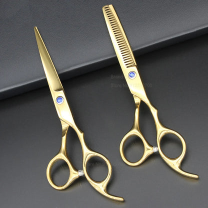 ZqZq Hairdressing Scissors 6 Inch Hair Scissors Professional Barber Scissors Cutting Thinning Styling Tool Hairdressing Shear