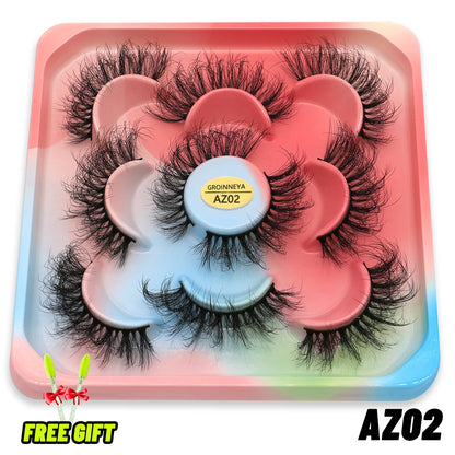 Lashes 5/10 Pairs 3D Mink Lashes Fluffy Soft Wispy Volume Natural long E-girls False Eyelashes Eye Lashes Reusable lashes Makeup
