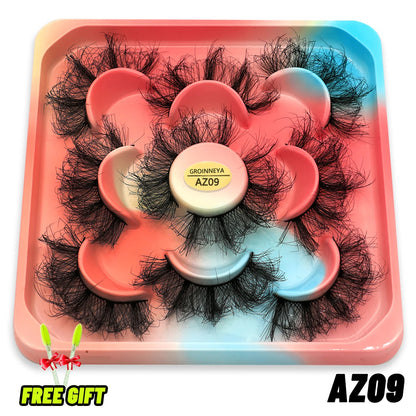 Lashes 5/10 Pairs 3D Mink Lashes Fluffy Soft Wispy Volume Natural long E-girls False Eyelashes Eye Lashes Reusable lashes Makeup