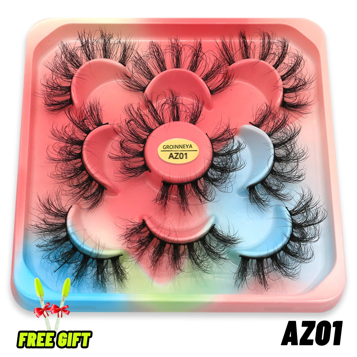 Lashes 5/10 Pairs 3D Mink Lashes Fluffy Soft Wispy Volume Natural long E-girls False Eyelashes Eye Lashes Reusable lashes Makeup