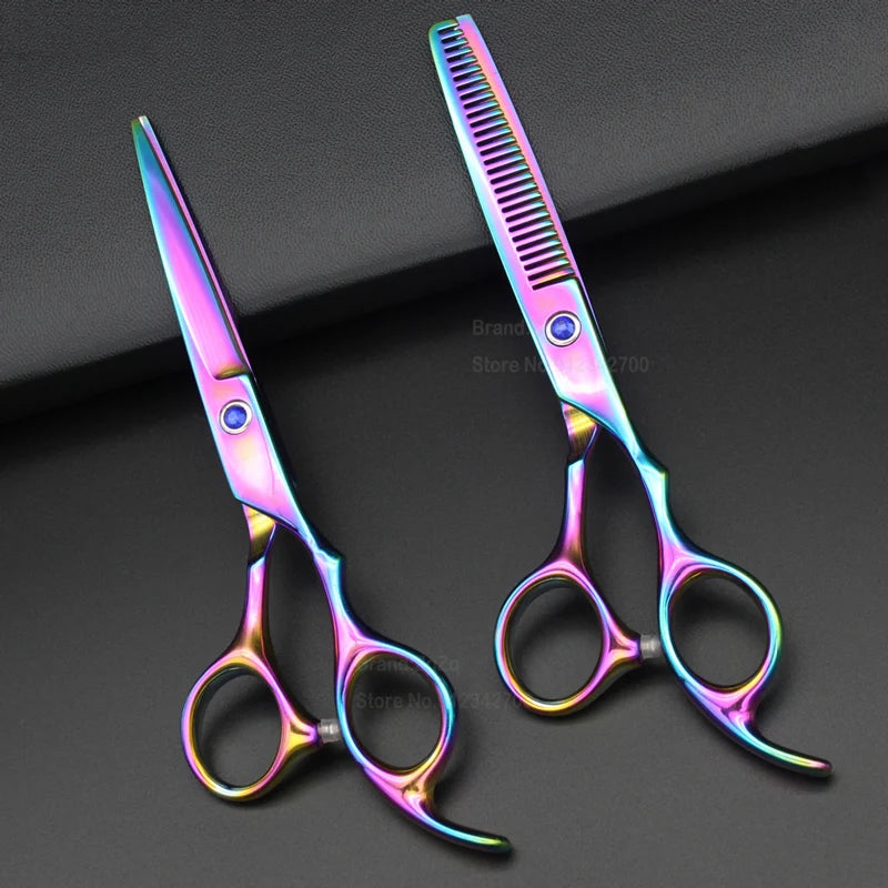 ZqZq Hairdressing Scissors 6 Inch Hair Scissors Professional Barber Scissors Cutting Thinning Styling Tool Hairdressing Shear