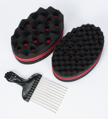Black Hot Sponge Care Tool Comb Hair Shovel Curly Hair Rub Head Wipe Hair Barber Shop Supplies Small Particles