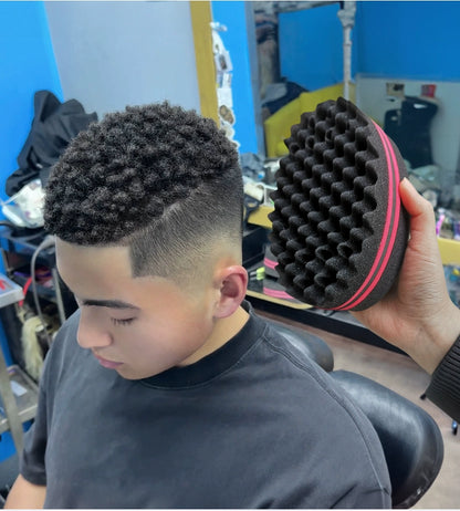 Black Hot Sponge Care Tool Comb Hair Shovel Curly Hair Rub Head Wipe Hair Barber Shop Supplies Small Particles