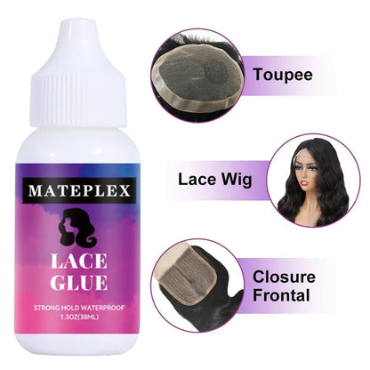 4PCS/Lot Wig Glue for Lace Waterproof Lace Glue Adhesive Strong Hold Hair Edge Control Melt Band Hair Brush Wig Installation Kit