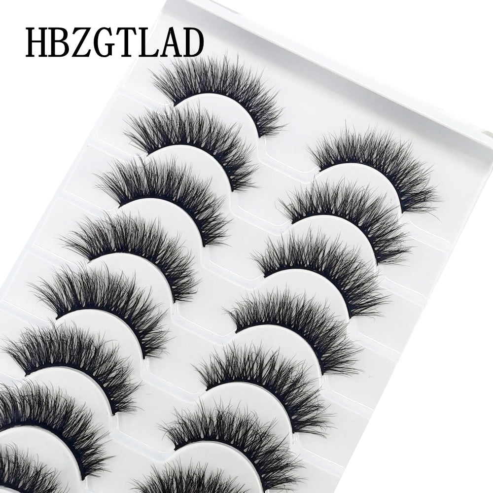 10 pairs Lashes Fluffy Soft Russian volumes Mink Lashes 3D Mink Eyelashes Lashes Reusable Fluffy False Lashes russian extensions