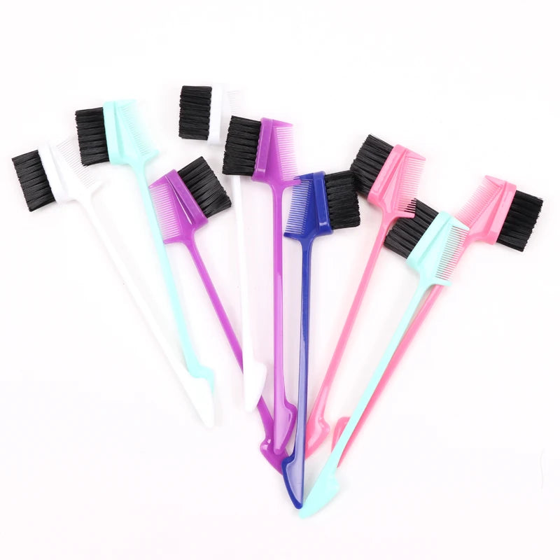 1 Pieces Hair Styling Comb Professional Edge Control Brush For Women White Hair Brushes For Slick Ponytail Three Function In One