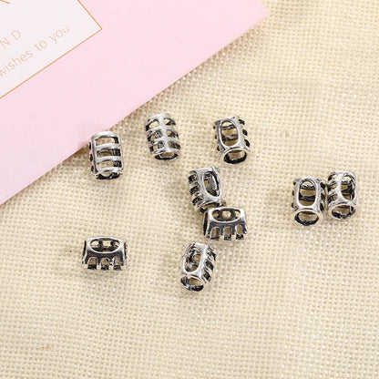 5Pcs/bag Metal Hair Braid Rings Dreadlock Beads Cuffs Tubes 3D Charms Dreadlock Dread Hair Braids Jewelry Decoration Accessories