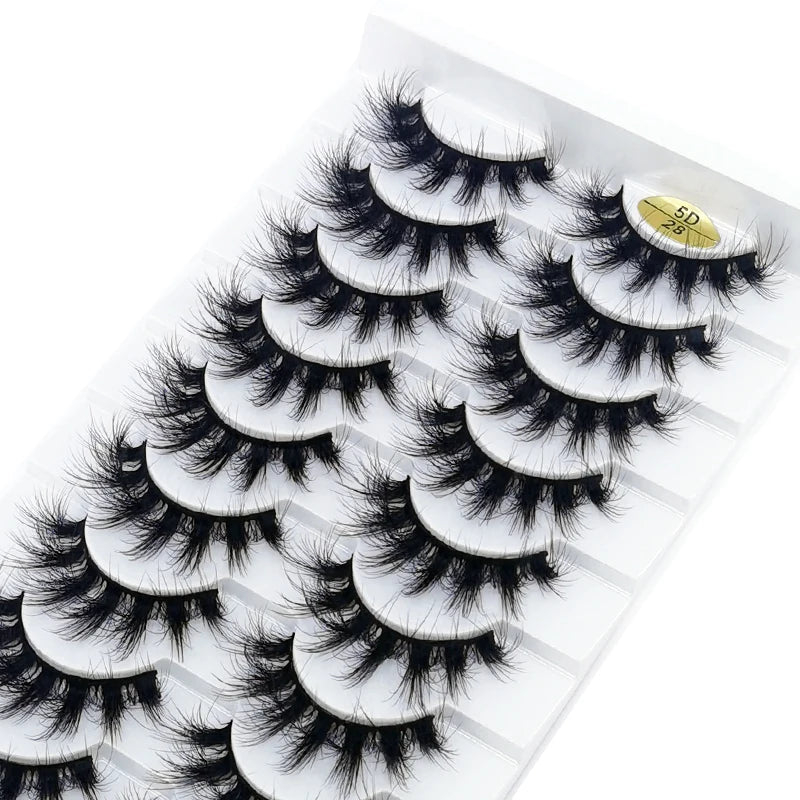 10 pairs Lashes Fluffy Soft Russian volumes Mink Lashes 3D Mink Eyelashes Lashes Reusable Fluffy False Lashes russian extensions