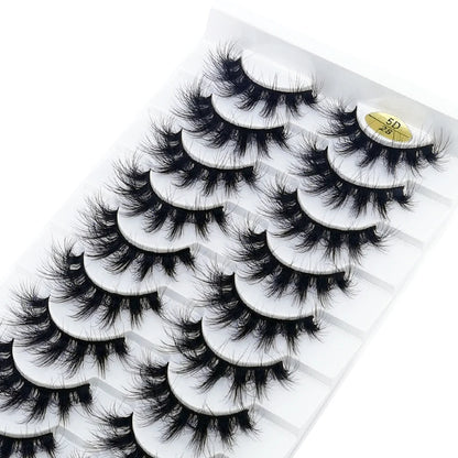 10 pairs Lashes Fluffy Soft Russian volumes Mink Lashes 3D Mink Eyelashes Lashes Reusable Fluffy False Lashes russian extensions