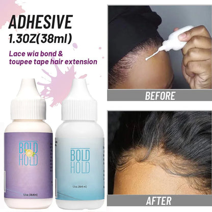 Wig Glue Waterproof Front Lace Wig Glue Private Label Strong Hold Lace Glue Wig Accessories for Frontal Closure Toupee 38ml