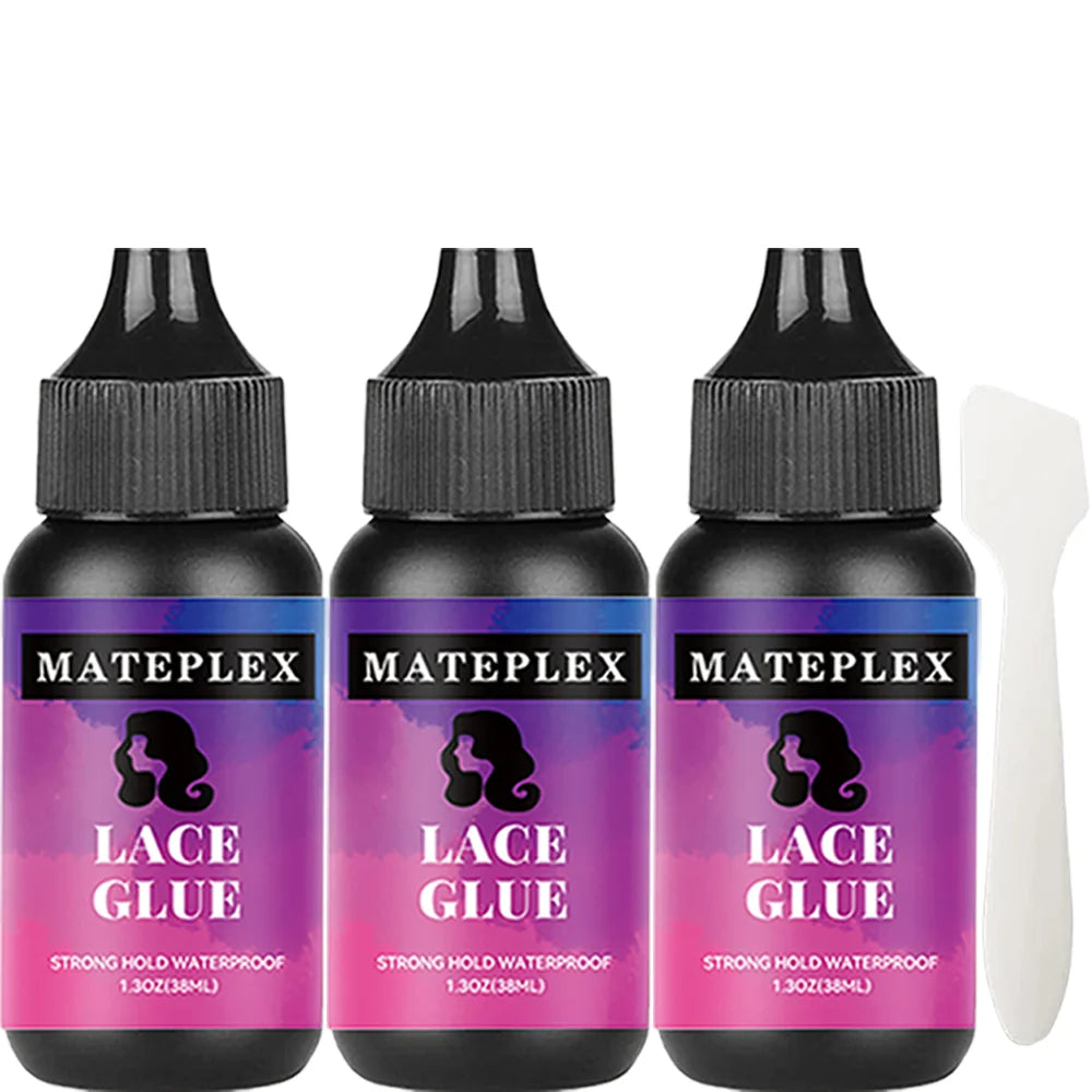 4PCS/Lot Wig Glue for Lace Waterproof Lace Glue Adhesive Strong Hold Hair Edge Control Melt Band Hair Brush Wig Installation Kit