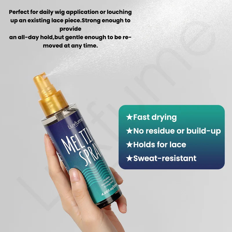 120ml Lace Wig Glue Quick Drying Spray Long Lasting Invisible Lace Natural Melting And Holding Mousse Spray Front Lace Wig Glue
