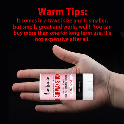 LOCKMIO Floral Scent Wax Stick Styling Smoothing Hair Pomade With Edge Control Brush Kit Anti-Frizz Flyaways For Natural Wigs