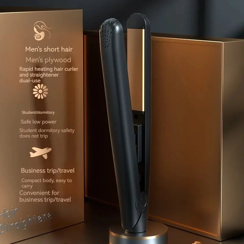 Curling Iron Men's Special Straight Volume Dual-purpose Straight Board Clip Fluffy Hot Hair Artifact Boys Mini Electric