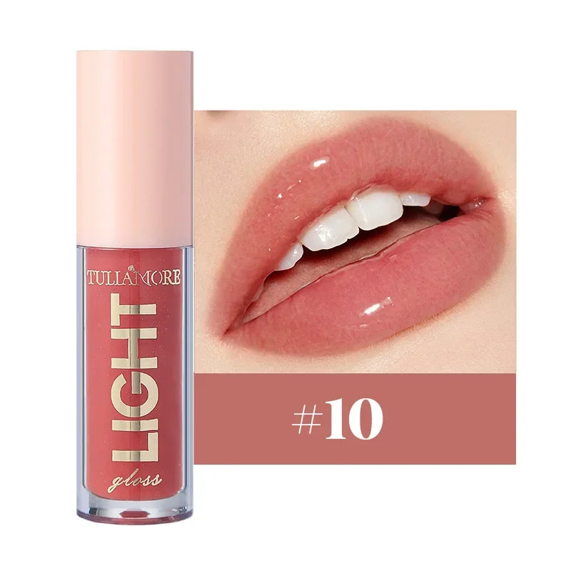 12-Color Lip Gloss Waterproof Long-lasting Moisturizing Lipstick Mirror Nude Lip Gloss Plain Lip Gloss Oil