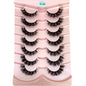 New 7 Pairs Mink Lashes Natural Look False Eyelashes Wispy Cat Eye Lashes Fluffy 3D Mink Lashes Natural Fake Lashes Strip Lashes