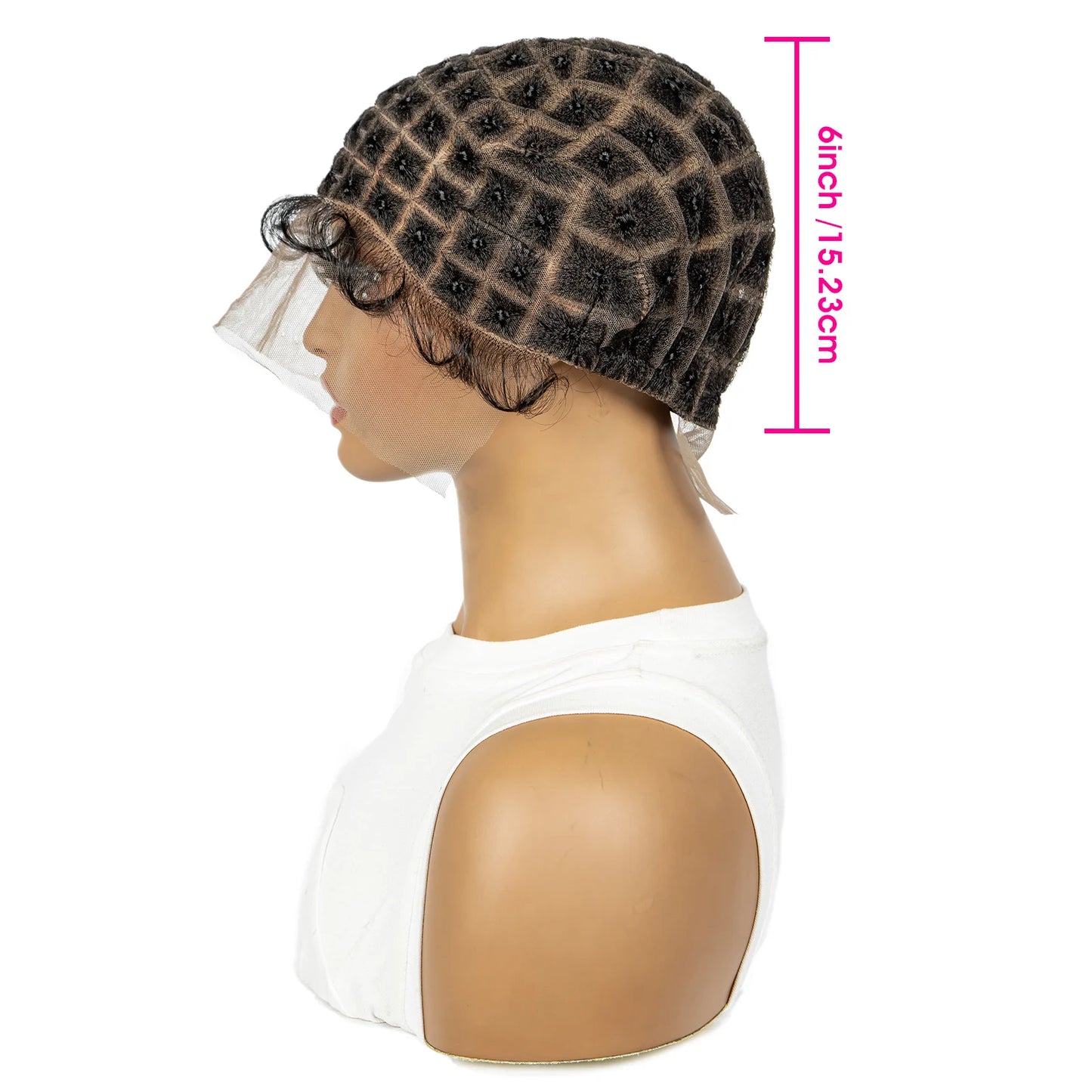 Lace Crochet Wig Cap Braided Wig Cap for Black Women Lace Front Pre Knot Full Lace Cap HD Full Lace Crotchet Cap with Baby Hair