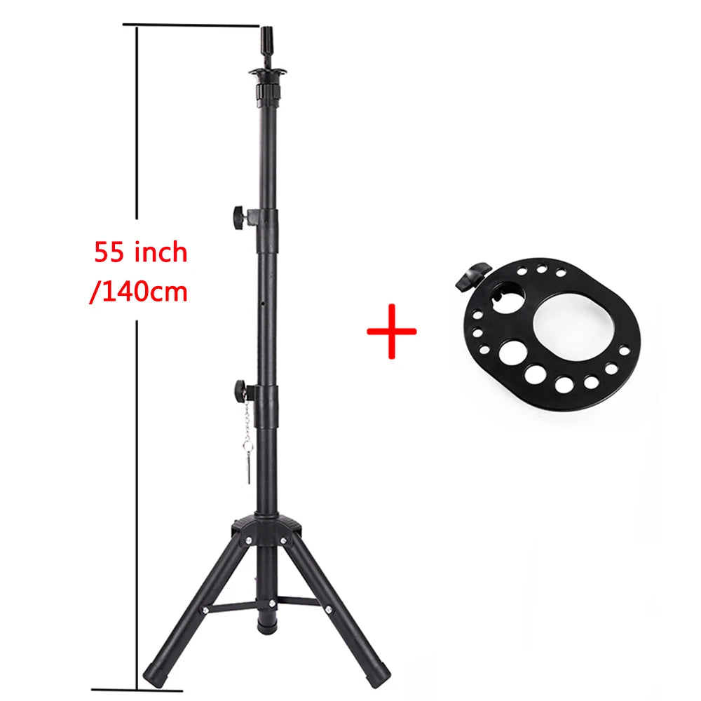 Multifunction Three Holders Wig Stand Wig Tripod Wig Mannequin Head Stand For Canvas Block Mannequin Head / Training Doll Head