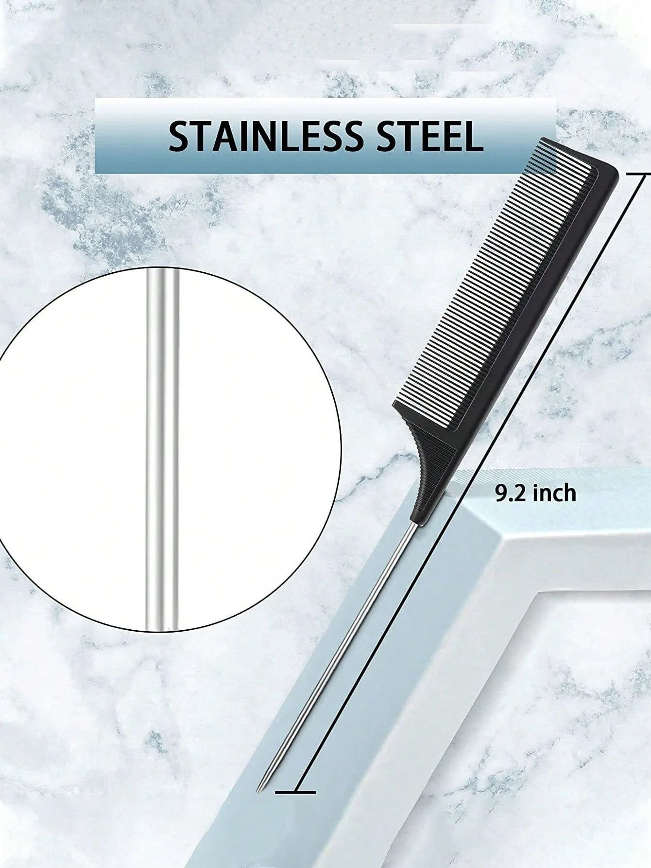 3pcs styling comb set with triple tear hair brush mouse tail comb edge brush,salon hair styling tool Special for real hair wigs