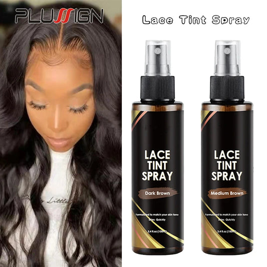 Lace Tint Spray For Lace Wigs 4colors Lace Tint Mousse Lace Tint Spray Dye ColorS For Closures, Wigs And Closure Front 100Ml