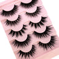NEW 5Pairs Cosplay Anime Eyelashes Makeup Women Manga Lashes Dramatic Fairy Clusters False Lashes Wet Look Fake Lashes