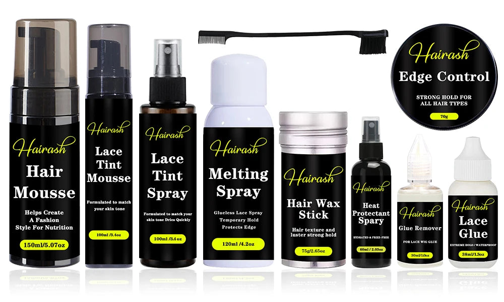 Lace Glue Waterproof For Lace Front Wig + Plant Glue Remover + Hair Wax Stick + Lace Tint Spray