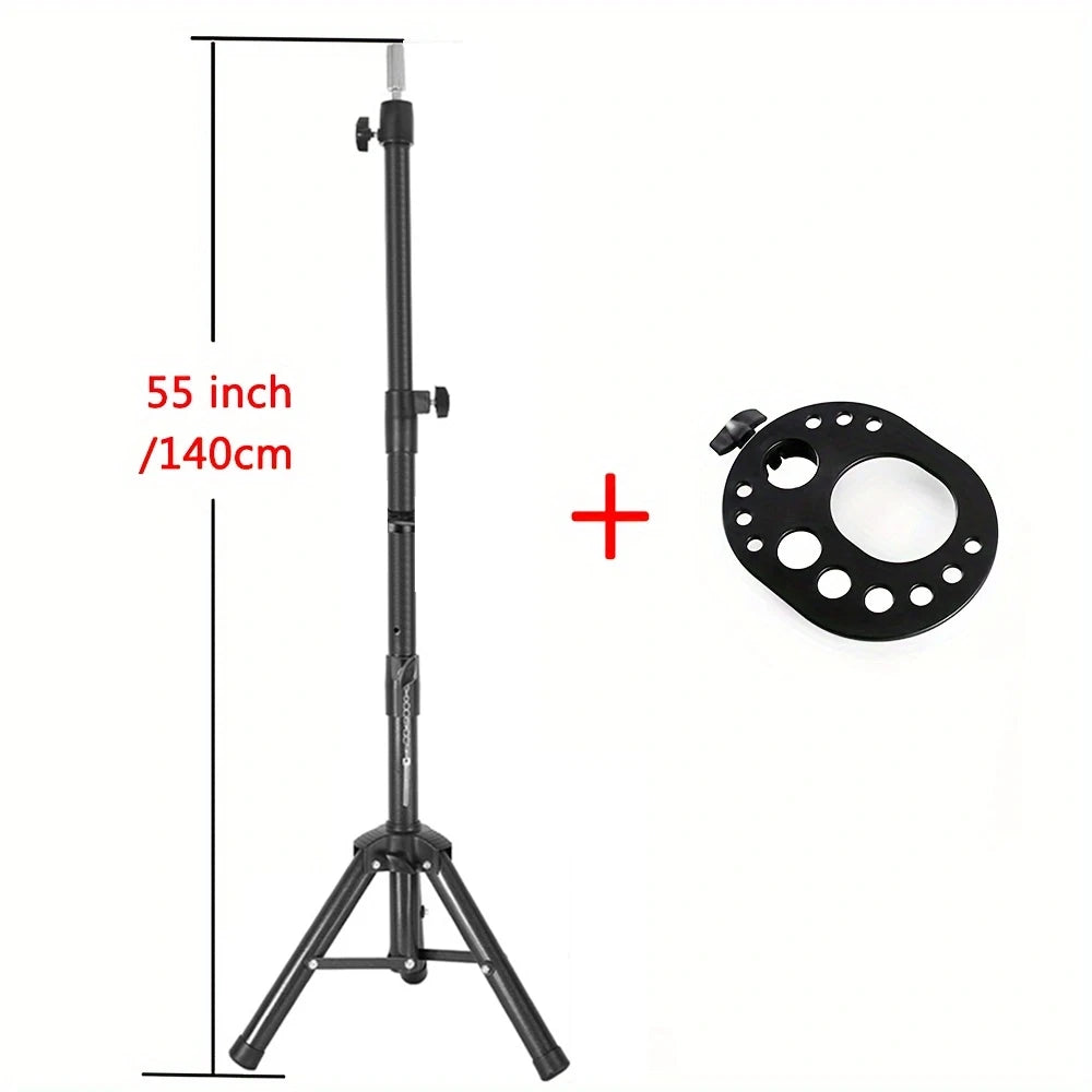 Multifunction Three Holders Wig Stand Wig Tripod Wig Mannequin Head Stand For Canvas Block Mannequin Head / Training Doll Head