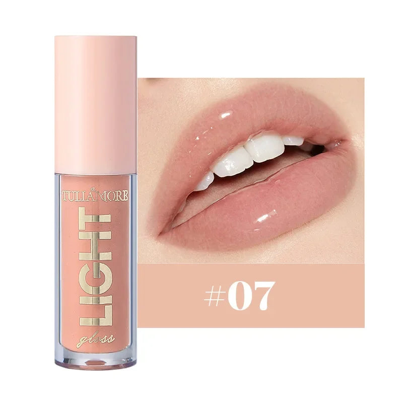 12-Color Lip Gloss Waterproof Long-lasting Moisturizing Lipstick Mirror Nude Lip Gloss Plain Lip Gloss Oil
