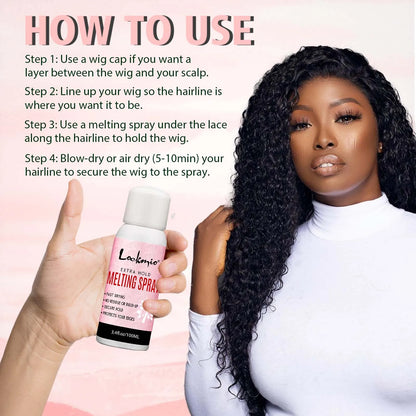LOCKMIO Melting Spray Glue Adhesive Remover Edge Control Wax Stick Band Brush Hair Extension Kit For Lace Wig