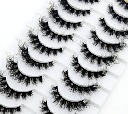 10 pairs Lashes Fluffy Soft Russian volumes Mink Lashes 3D Mink Eyelashes Lashes Reusable Fluffy False Lashes russian extensions