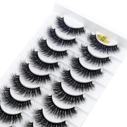 10 pairs Lashes Fluffy Soft Russian volumes Mink Lashes 3D Mink Eyelashes Lashes Reusable Fluffy False Lashes russian extensions