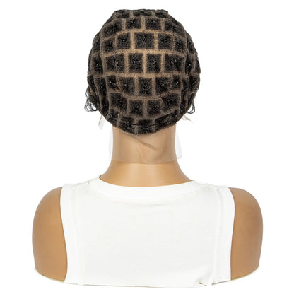 Lace Crochet Wig Cap Braided Wig Cap for Black Women Lace Front Pre Knot Full Lace Cap HD Full Lace Crotchet Cap with Baby Hair