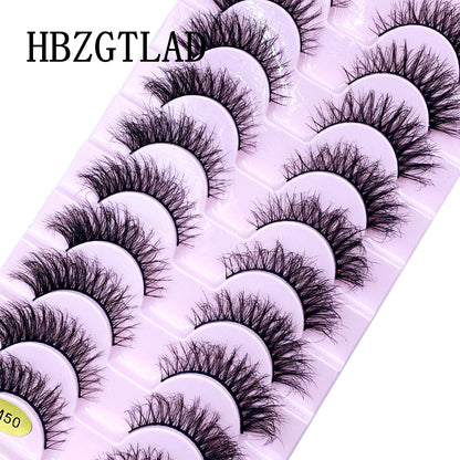 10 pairs Lashes Fluffy Soft Russian volumes Mink Lashes 3D Mink Eyelashes Lashes Reusable Fluffy False Lashes russian extensions