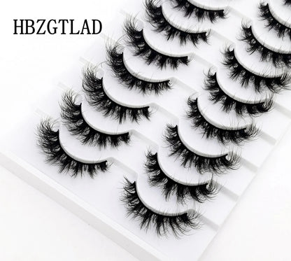 10 pairs Lashes Fluffy Soft Russian volumes Mink Lashes 3D Mink Eyelashes Lashes Reusable Fluffy False Lashes russian extensions