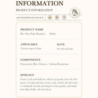 Rice Water Shampoo Volumizing Hair Shampoo For Hair Wash Brittle And Dry Hair Moisturizer For Dry Oily Hair For Travel Spa