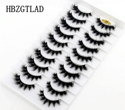 10 pairs Lashes Fluffy Soft Russian volumes Mink Lashes 3D Mink Eyelashes Lashes Reusable Fluffy False Lashes russian extensions