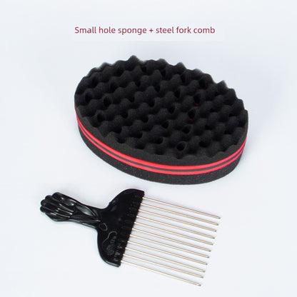 Black Hot Sponge Care Tool Comb Hair Shovel Curly Hair Rub Head Wipe Hair Barber Shop Supplies Small Particles