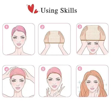 LOCKMIO Wig Glue Waterproof Adhesive for Bonding Lace Toupee Front Closure 6pcs/set Travel Size Wigs Extension Kit for Beginners
