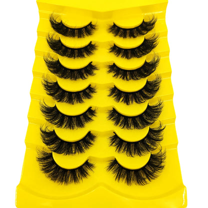 7 Pairs Russian Strip Lashes DD Curl Lashes Pack Fluffy False Lashes russian Lashes Pack Fluffy False Lashes russian extensions