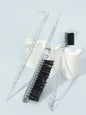 3-piece transparent comb set with double-sided edge control brush  tear brush and pointed tail comb Special for real hair wigs