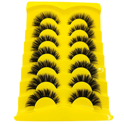 7 Pairs Russian Strip Lashes DD Curl Lashes Pack Fluffy False Lashes russian Lashes Pack Fluffy False Lashes russian extensions