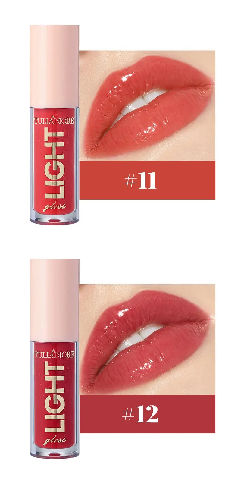 12-Color Lip Gloss Waterproof Long-lasting Moisturizing Lipstick Mirror Nude Lip Gloss Plain Lip Gloss Oil