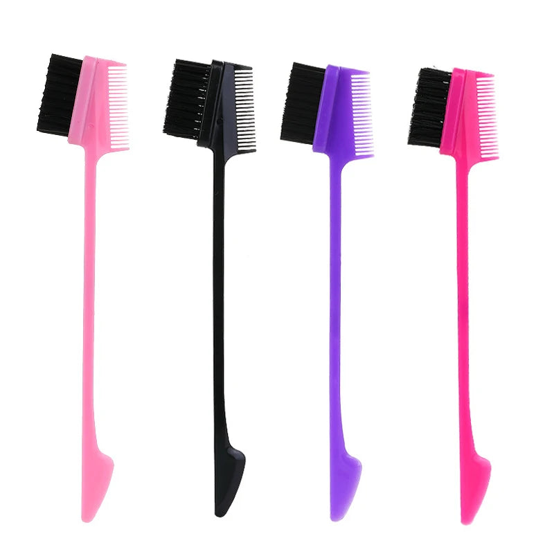 1 Pieces Hair Styling Comb Professional Edge Control Brush For Women White Hair Brushes For Slick Ponytail Three Function In One
